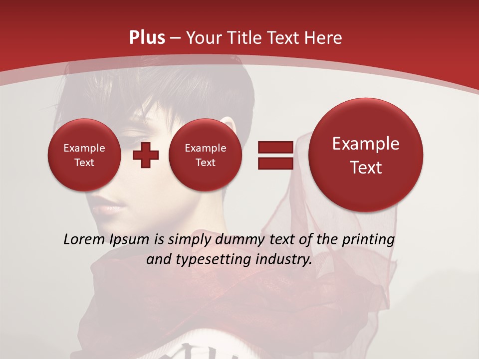 Short Hairstyles Brunette PowerPoint Template