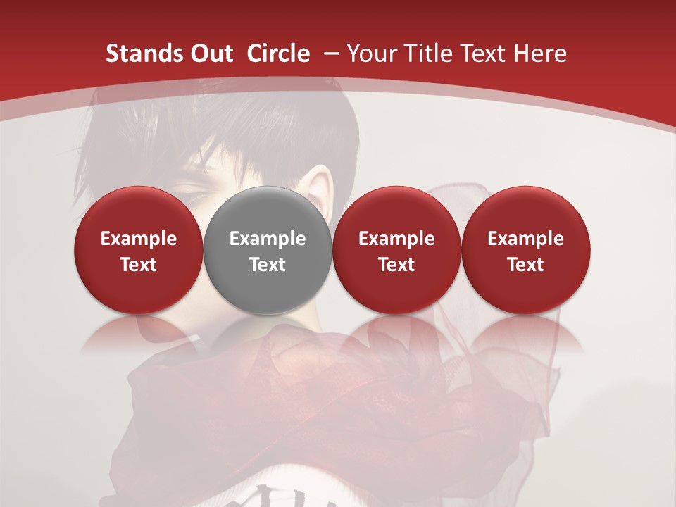 Short Hairstyles Brunette PowerPoint Template