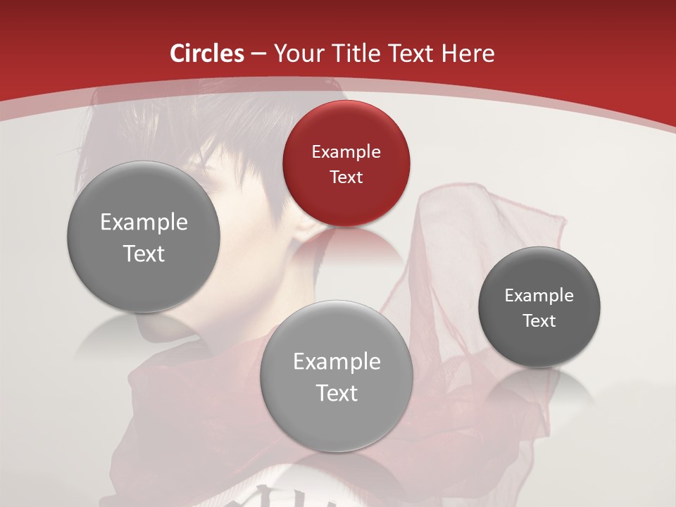 Short Hairstyles Brunette PowerPoint Template