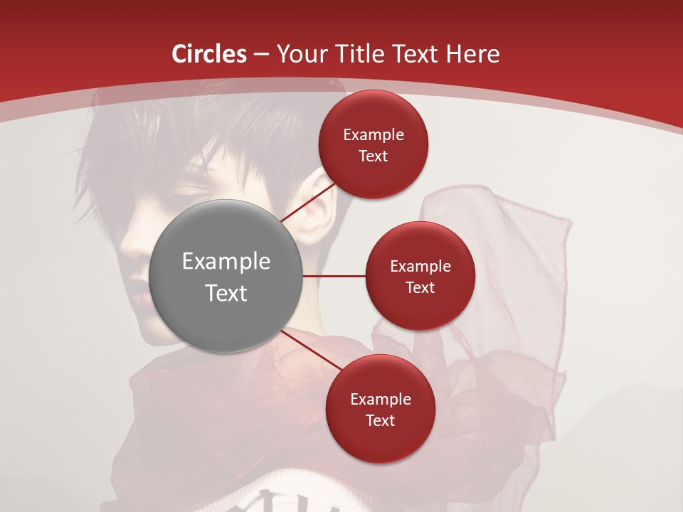 Short Hairstyles Brunette PowerPoint Template