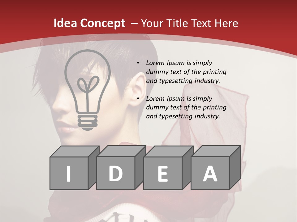 Short Hairstyles Brunette PowerPoint Template