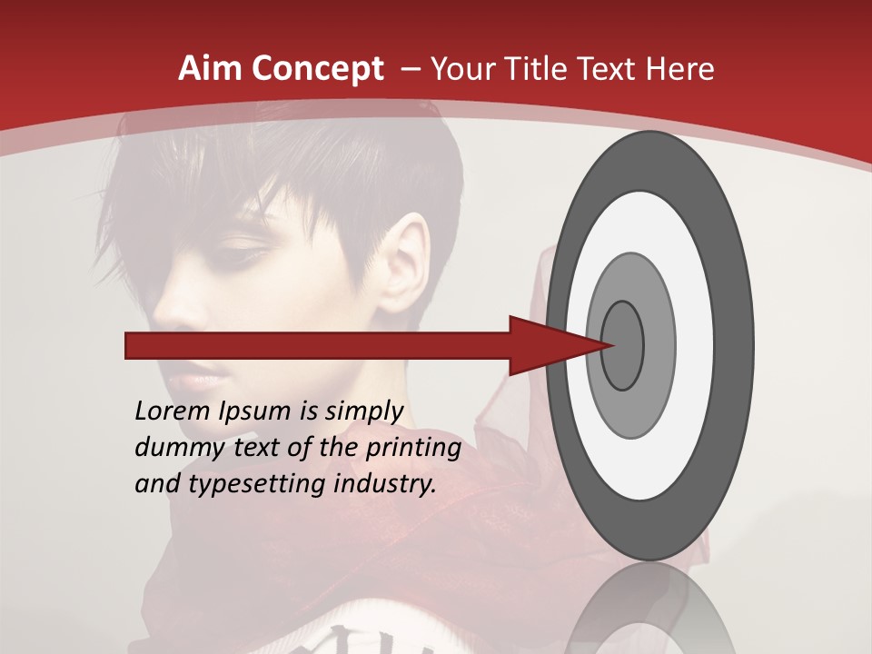 Short Hairstyles Brunette PowerPoint Template