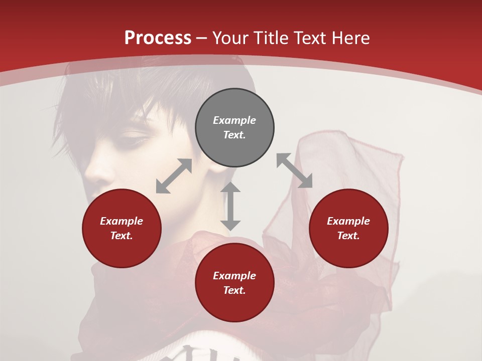 Short Hairstyles Brunette PowerPoint Template