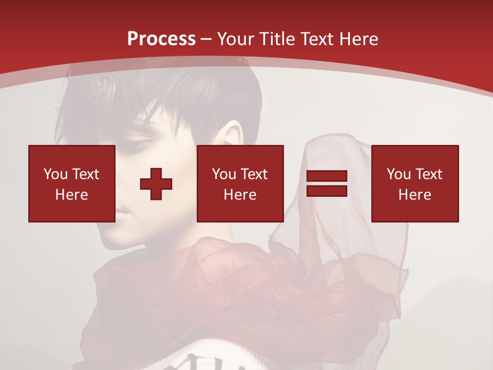 Short Hairstyles Brunette PowerPoint Template