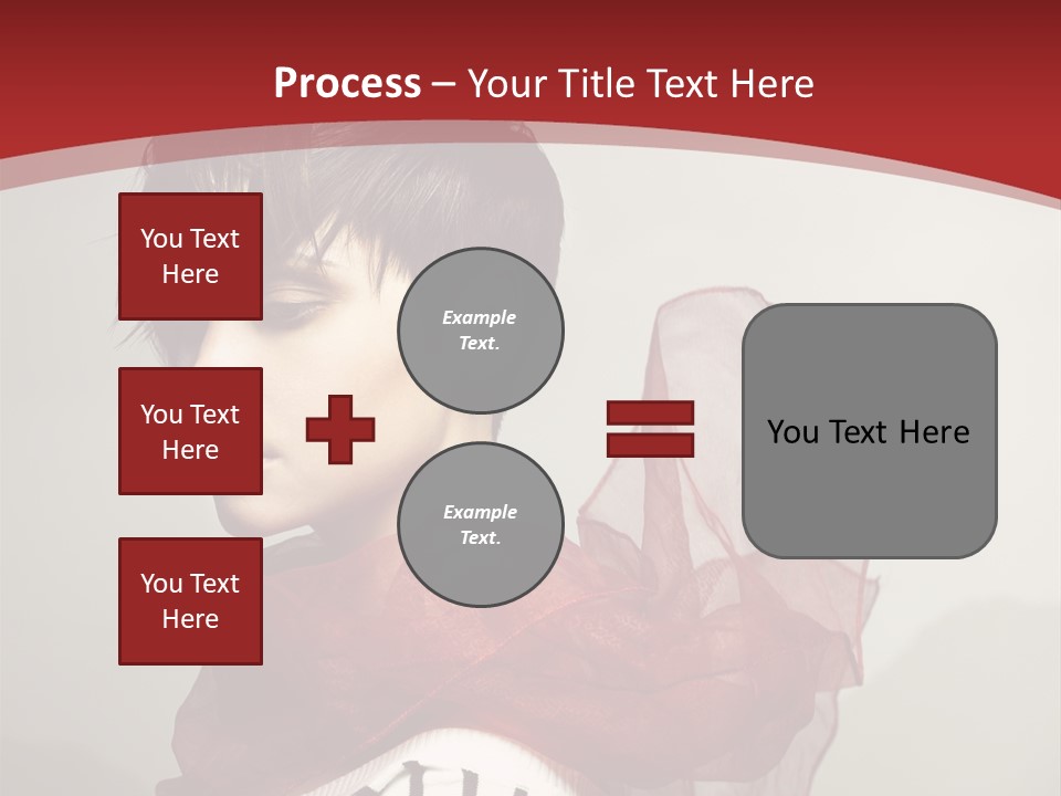 Short Hairstyles Brunette PowerPoint Template