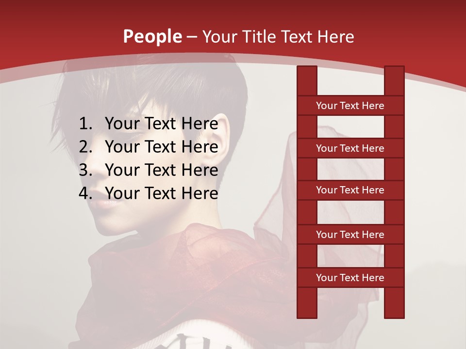 Short Hairstyles Brunette PowerPoint Template