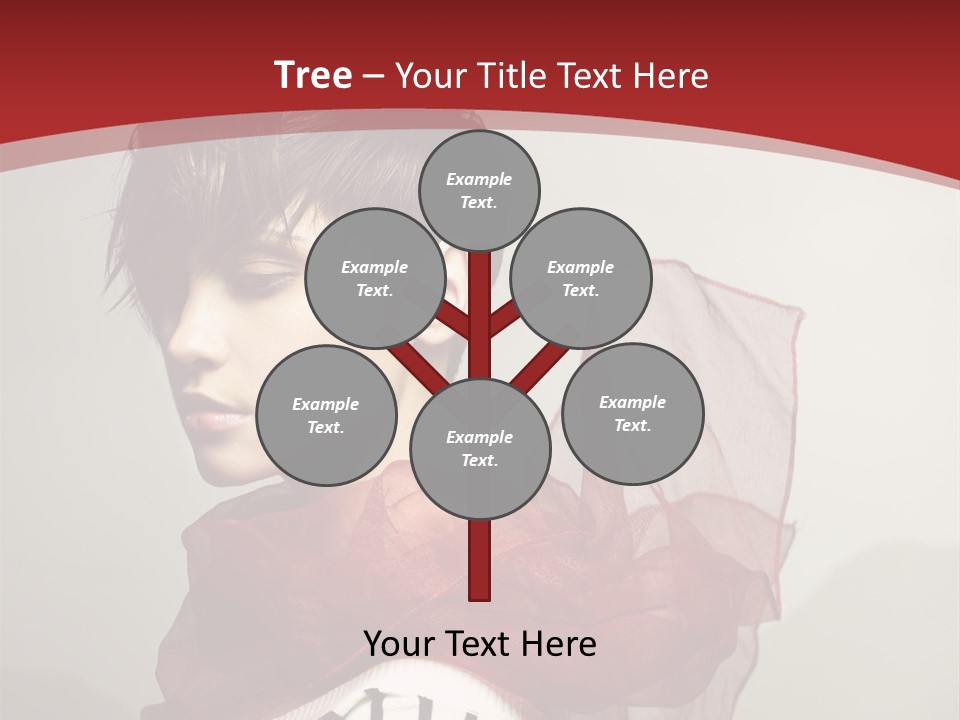 Short Hairstyles Brunette PowerPoint Template