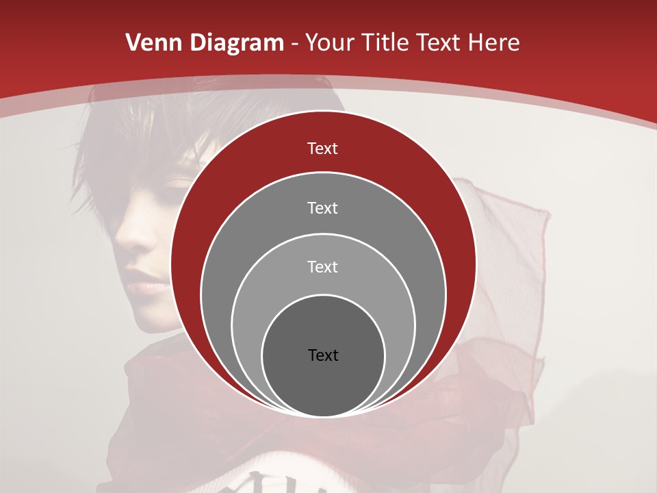 Short Hairstyles Brunette PowerPoint Template