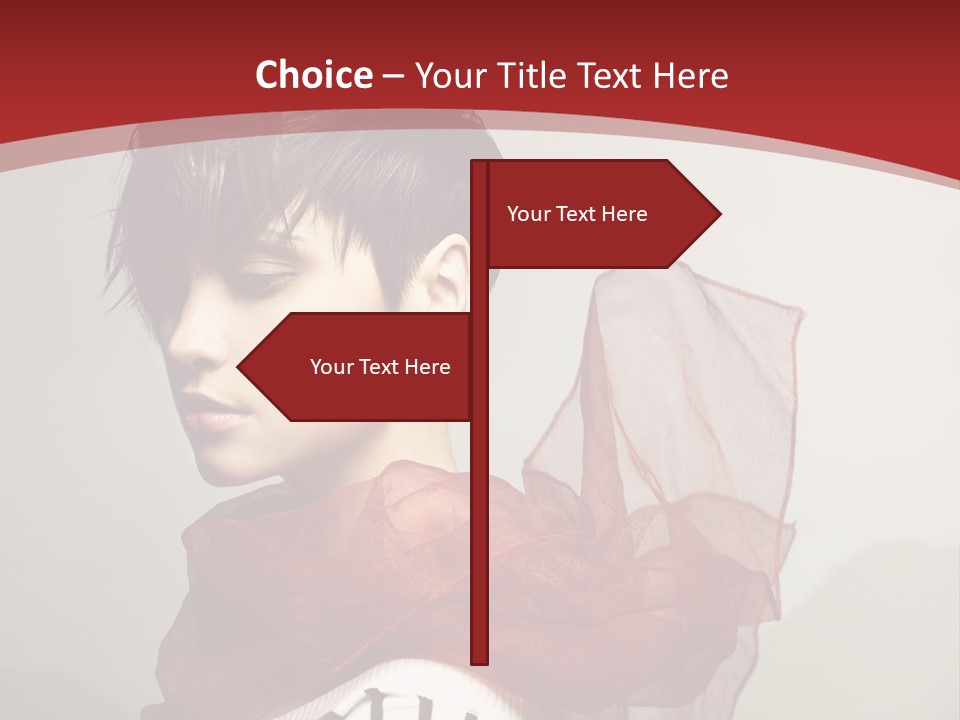 Short Hairstyles Brunette PowerPoint Template