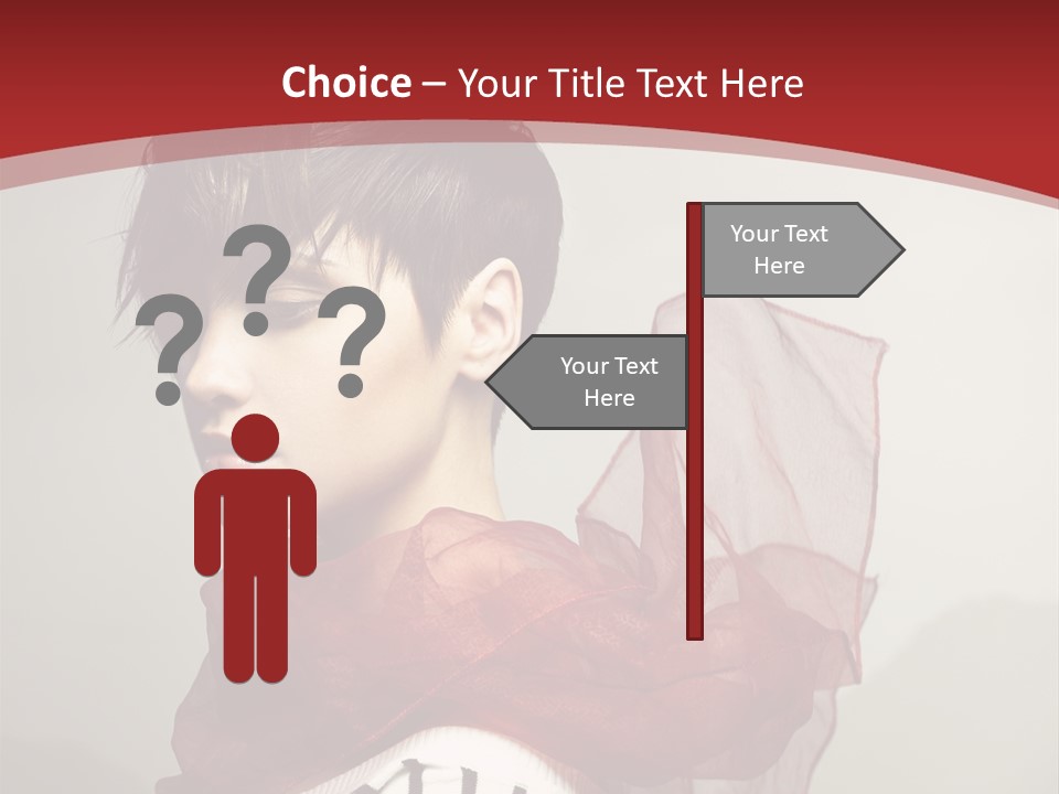 Short Hairstyles Brunette PowerPoint Template