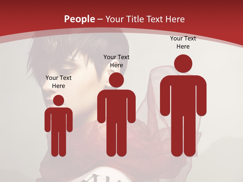 Short Hairstyles Brunette PowerPoint Template