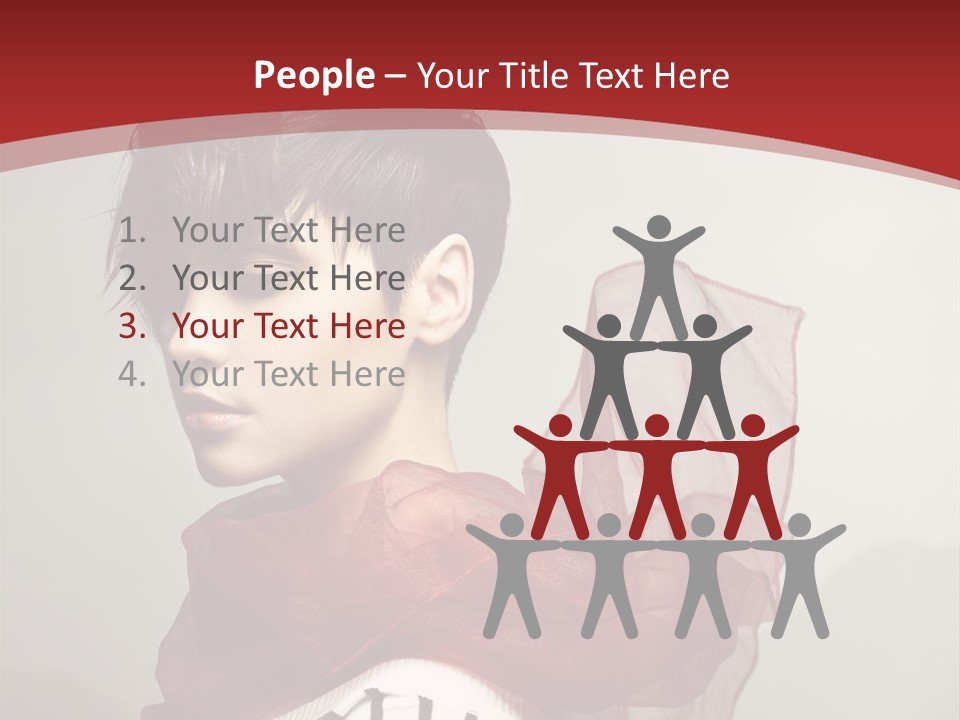 Short Hairstyles Brunette PowerPoint Template