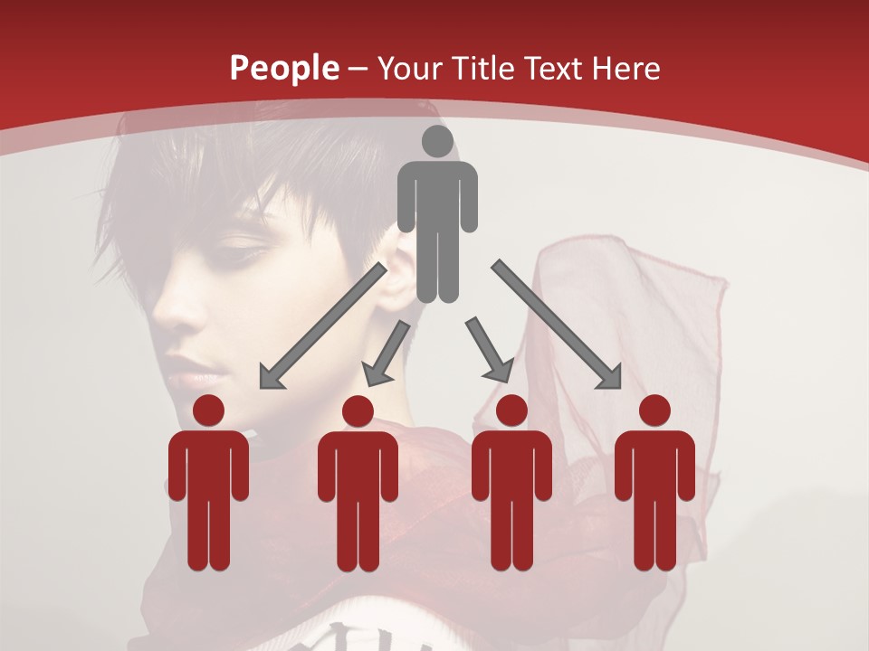 Short Hairstyles Brunette PowerPoint Template