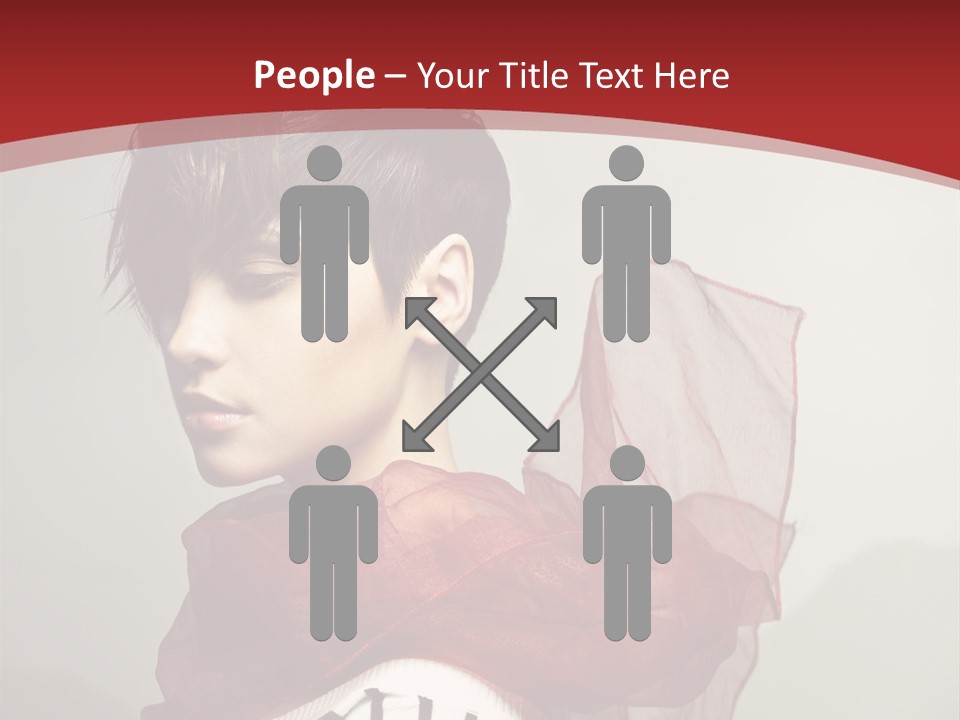 Short Hairstyles Brunette PowerPoint Template