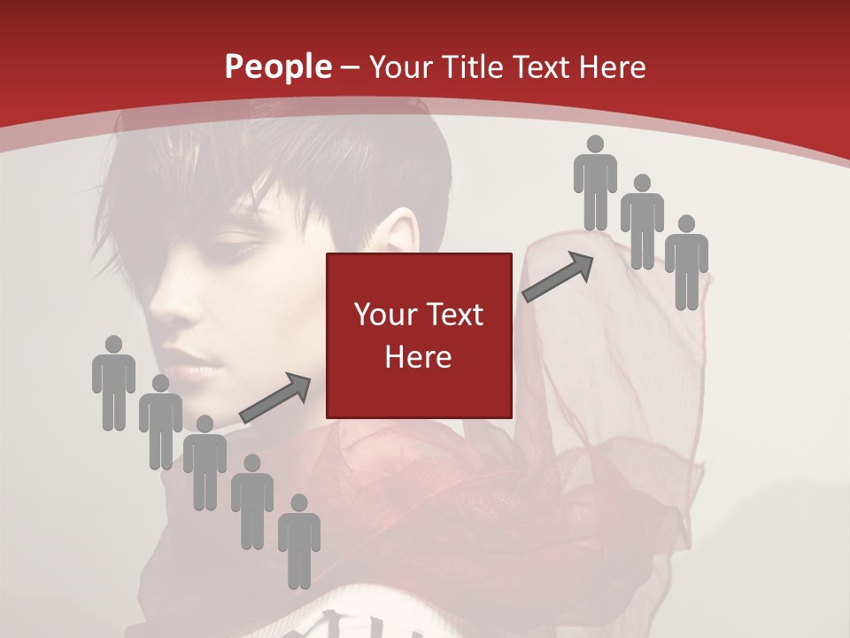 Short Hairstyles Brunette PowerPoint Template