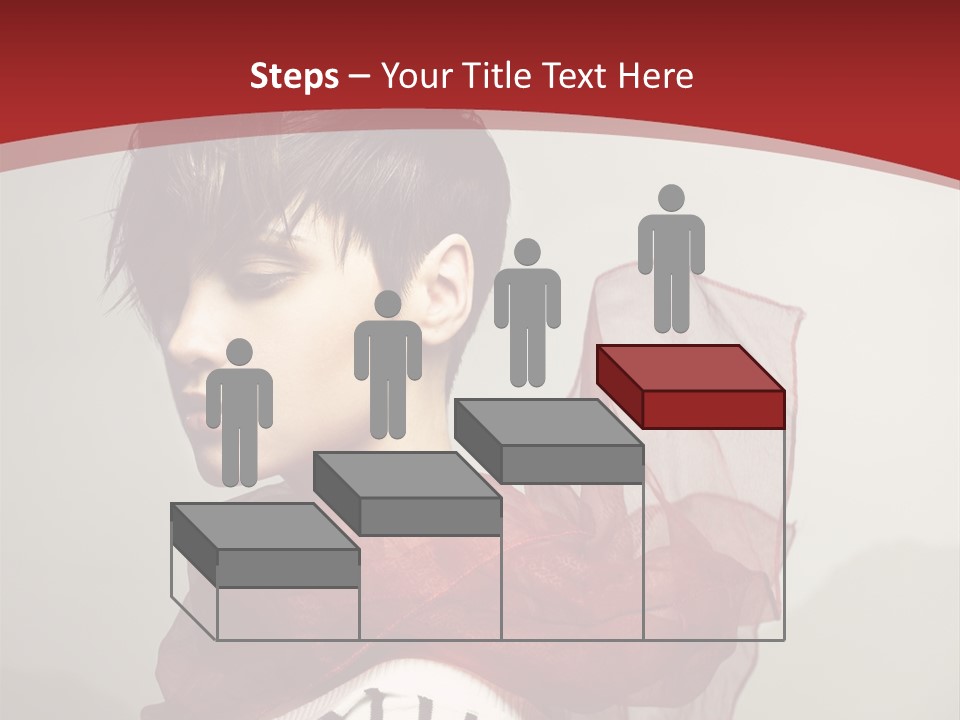 Short Hairstyles Brunette PowerPoint Template