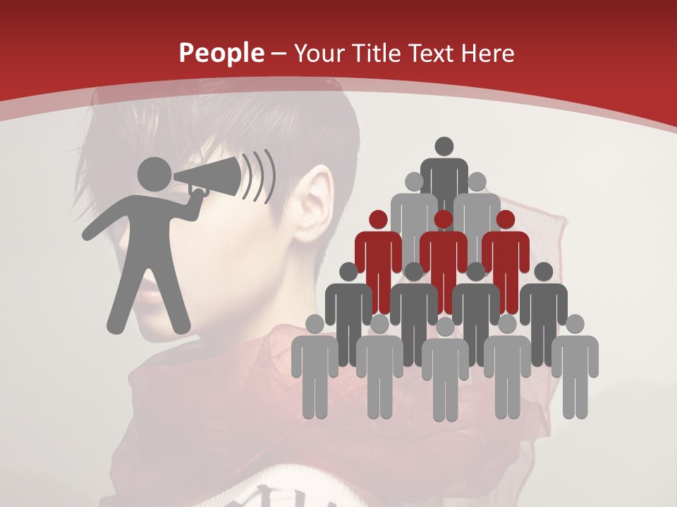 Short Hairstyles Brunette PowerPoint Template