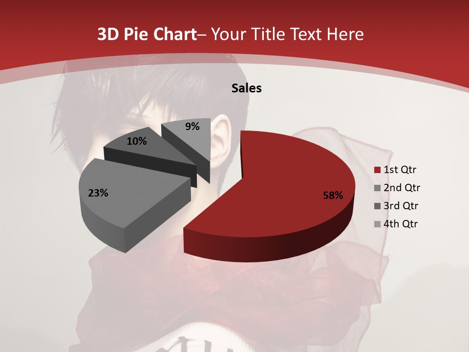 Short Hairstyles Brunette PowerPoint Template