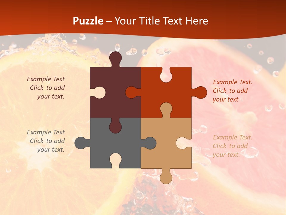 Fruit With Water PowerPoint Template