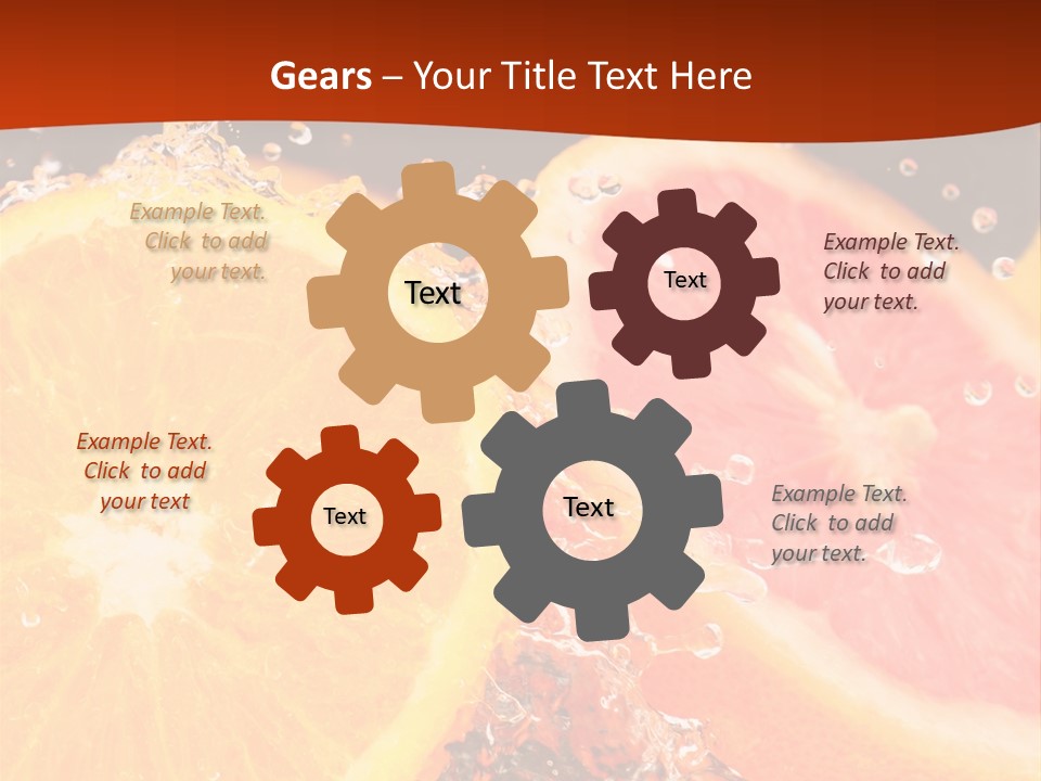 Fruit With Water PowerPoint Template