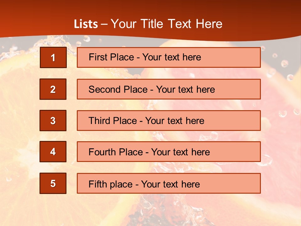 Fruit With Water PowerPoint Template