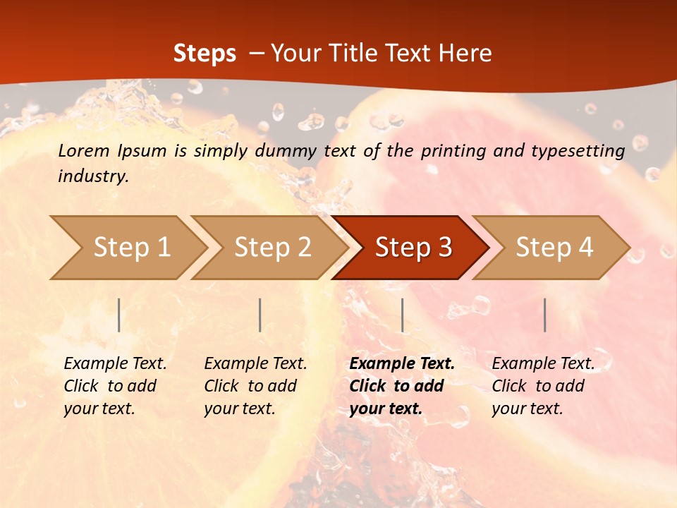 Fruit With Water PowerPoint Template