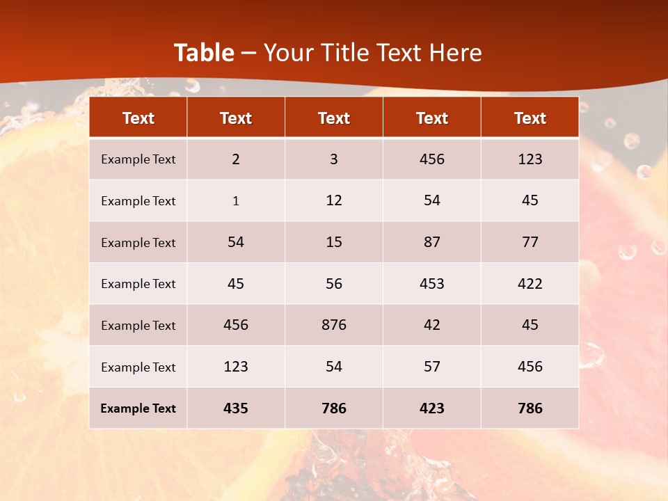Fruit With Water PowerPoint Template