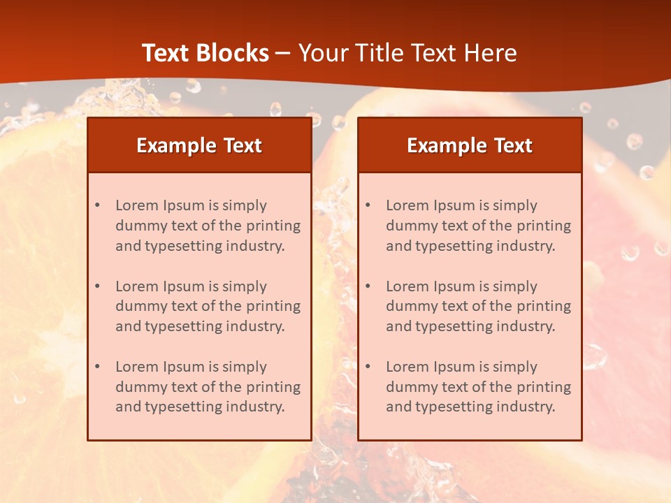 Fruit With Water PowerPoint Template