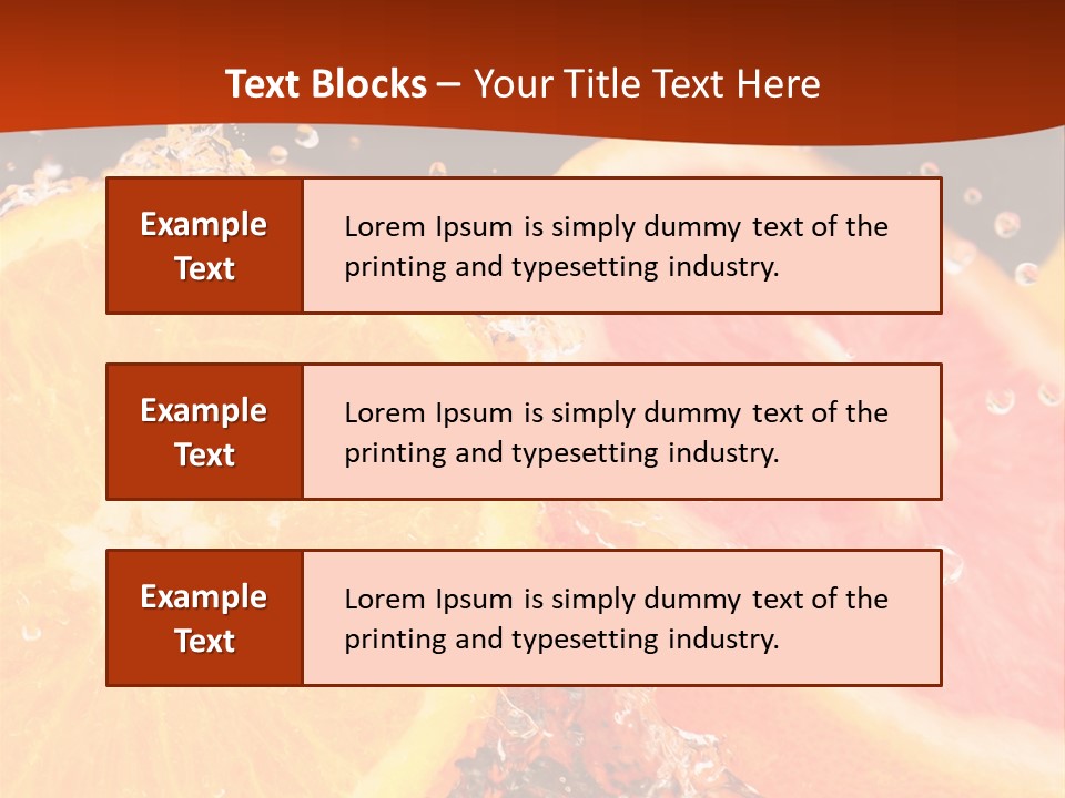 Fruit With Water PowerPoint Template