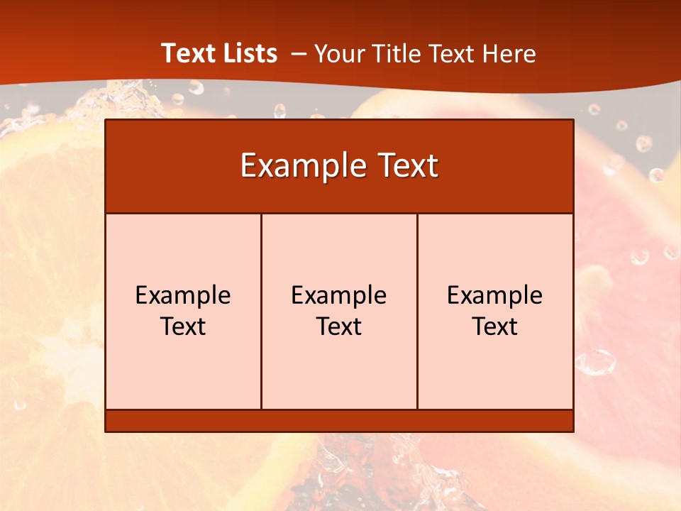 Fruit With Water PowerPoint Template