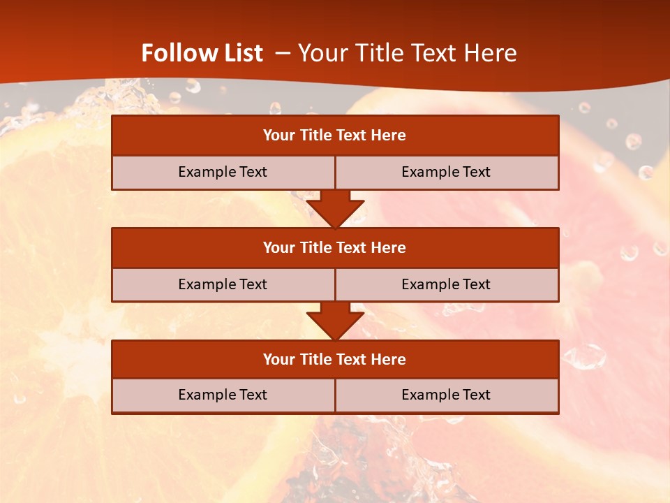 Fruit With Water PowerPoint Template
