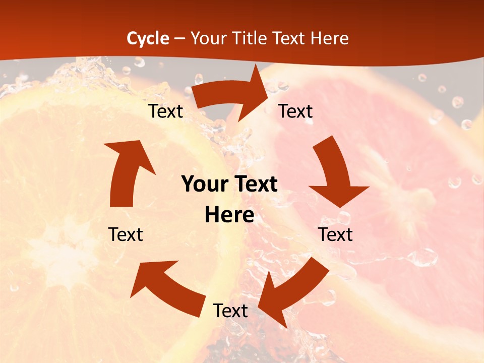 Fruit With Water PowerPoint Template