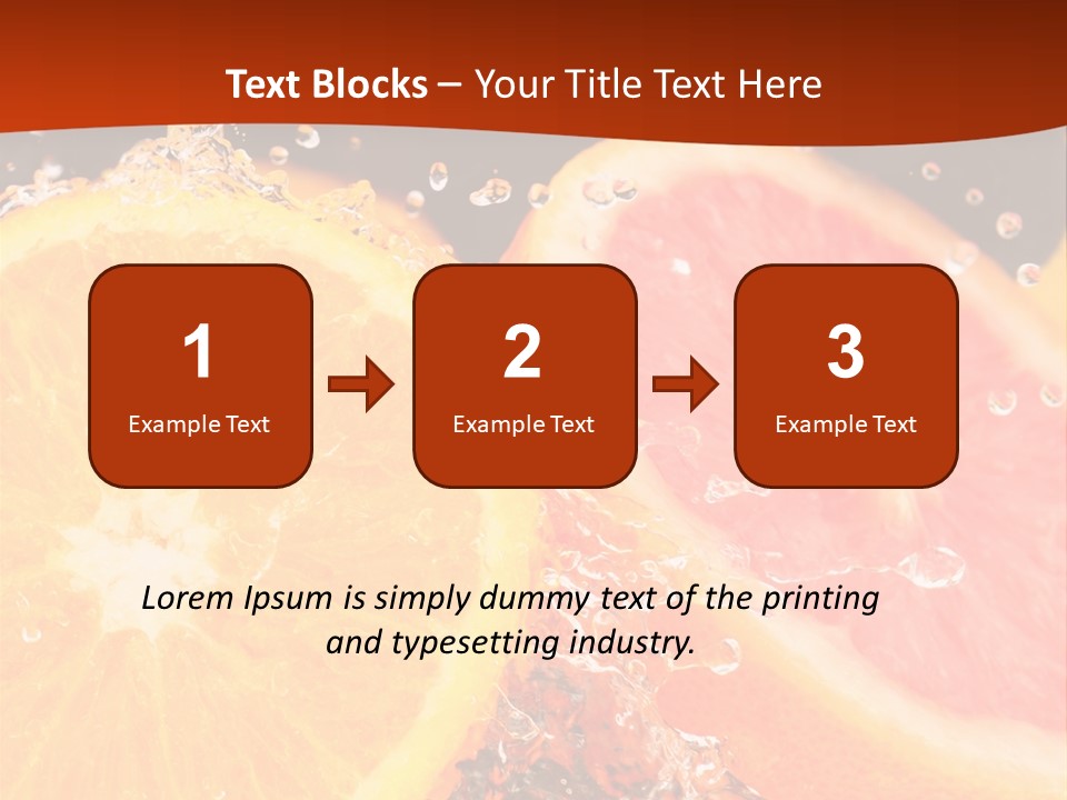 Fruit With Water PowerPoint Template