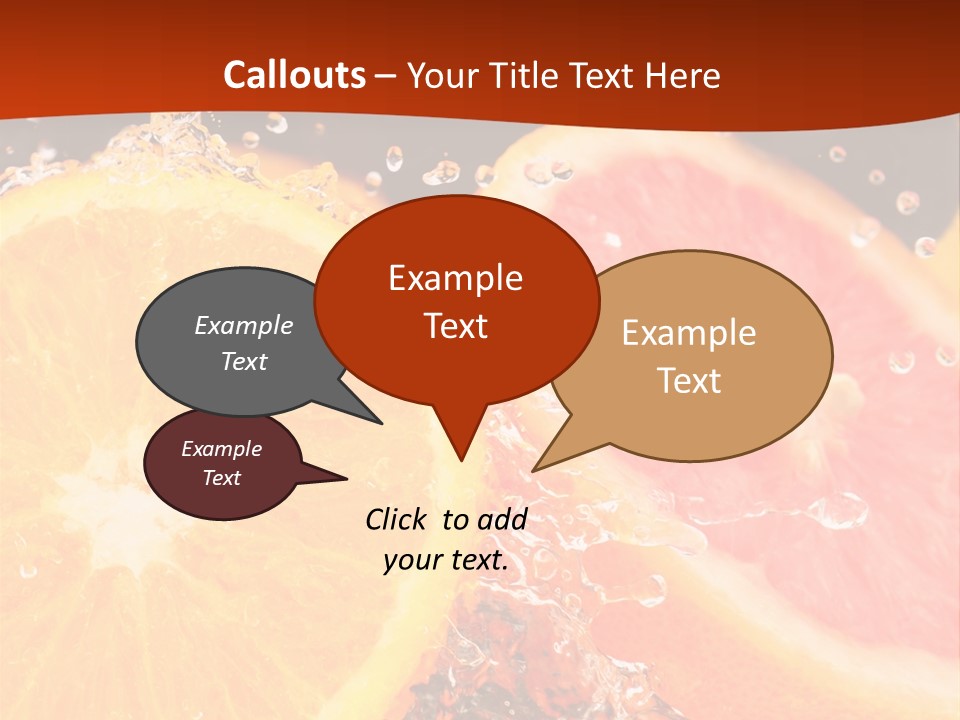 Fruit With Water PowerPoint Template