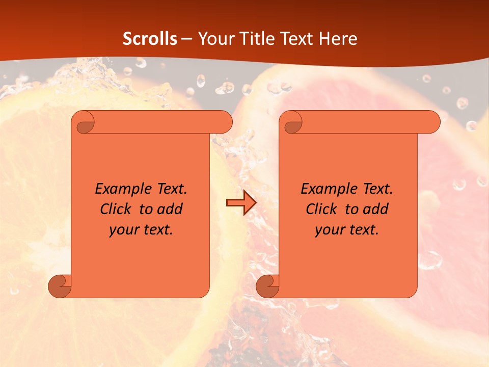 Fruit With Water PowerPoint Template