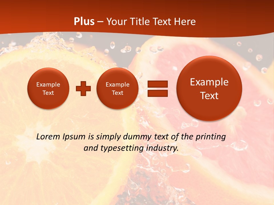 Fruit With Water PowerPoint Template