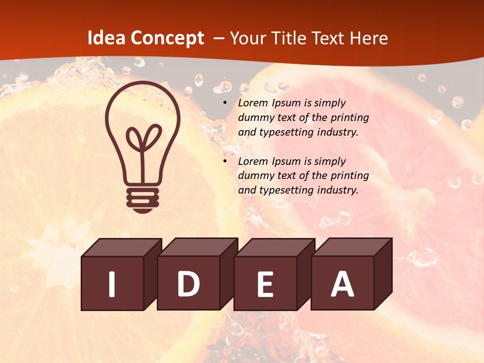 Fruit With Water PowerPoint Template