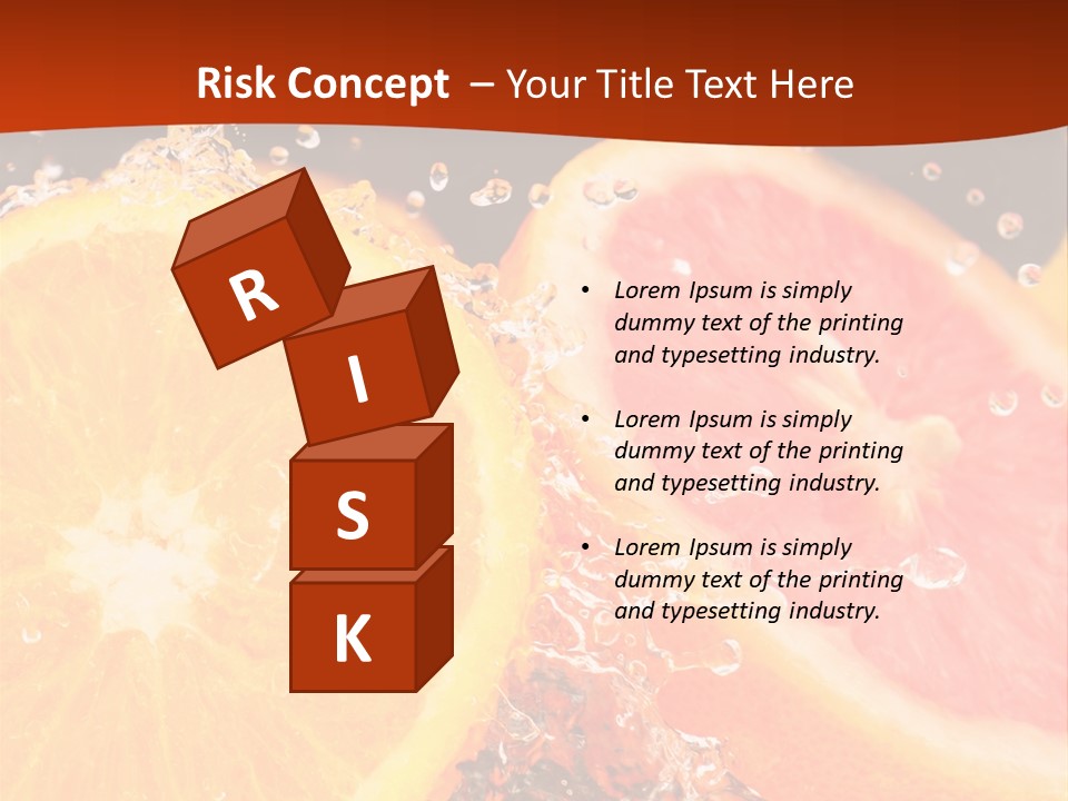 Fruit With Water PowerPoint Template