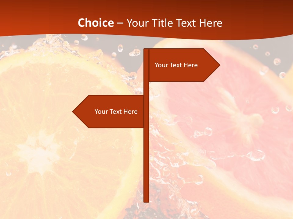 Fruit With Water PowerPoint Template