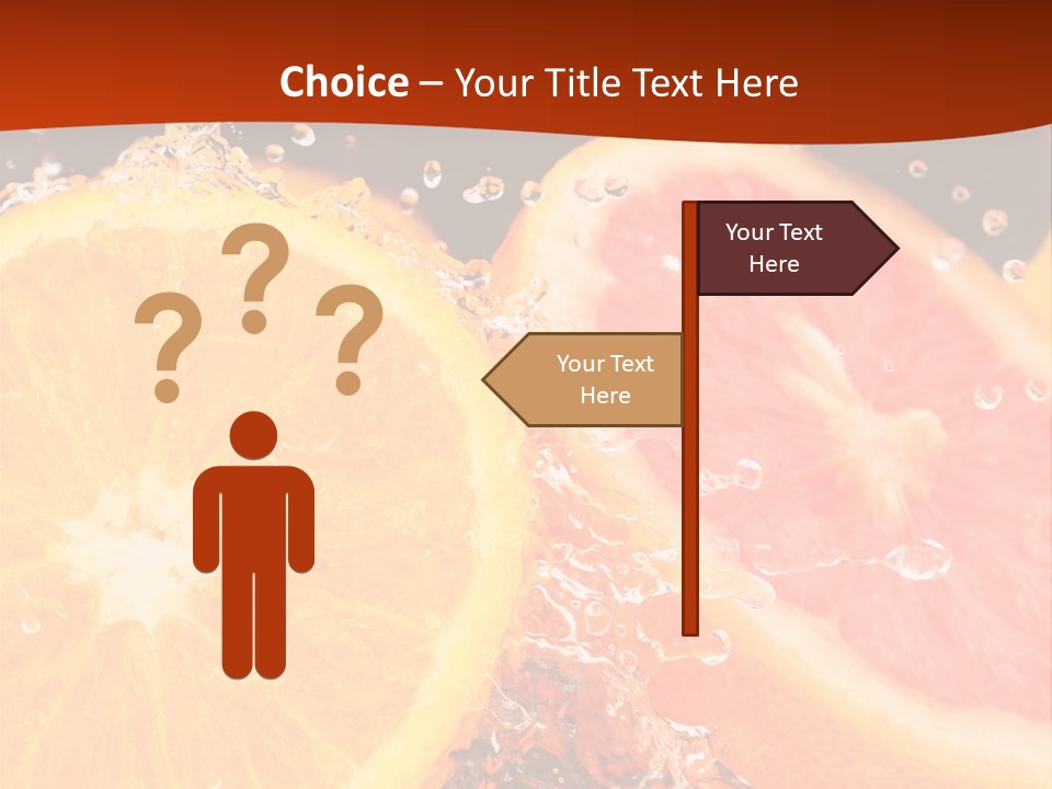 Fruit With Water PowerPoint Template