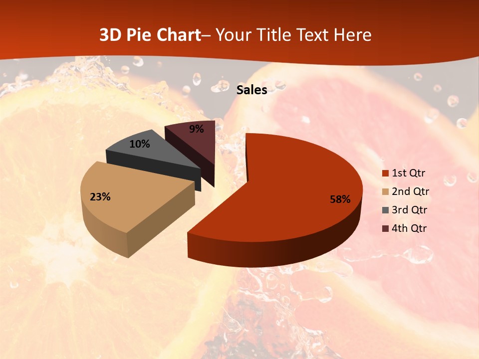 Fruit With Water PowerPoint Template