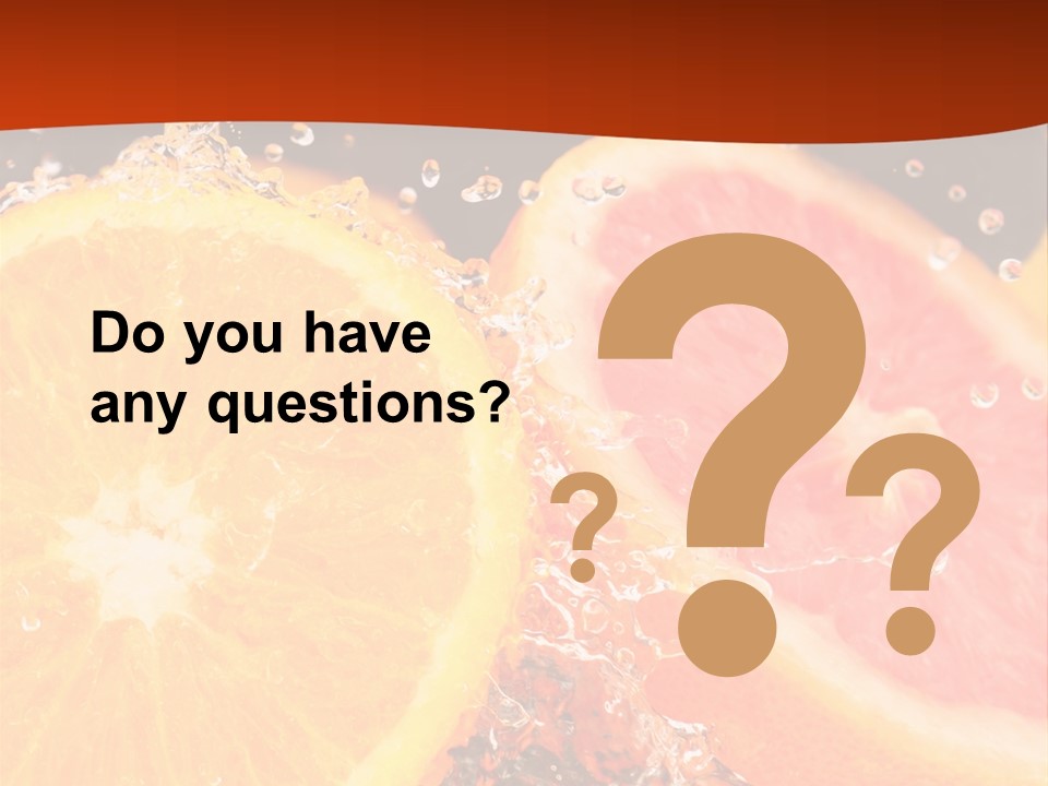 Fruit With Water PowerPoint Template