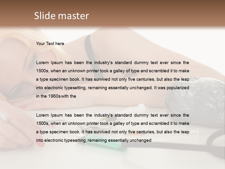 Drug Addict Woman PowerPoint Template