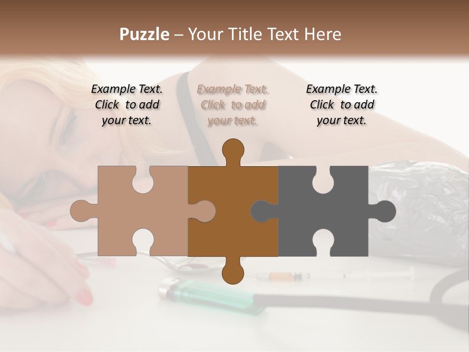 Drug Addict Woman PowerPoint Template