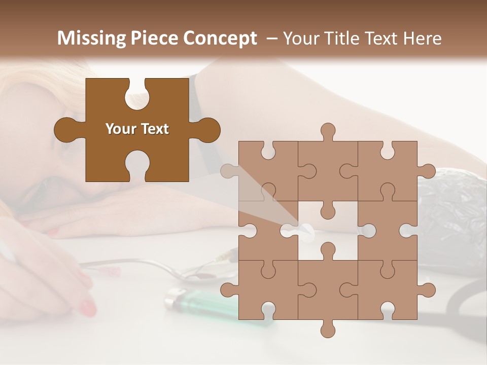 Drug Addict Woman PowerPoint Template