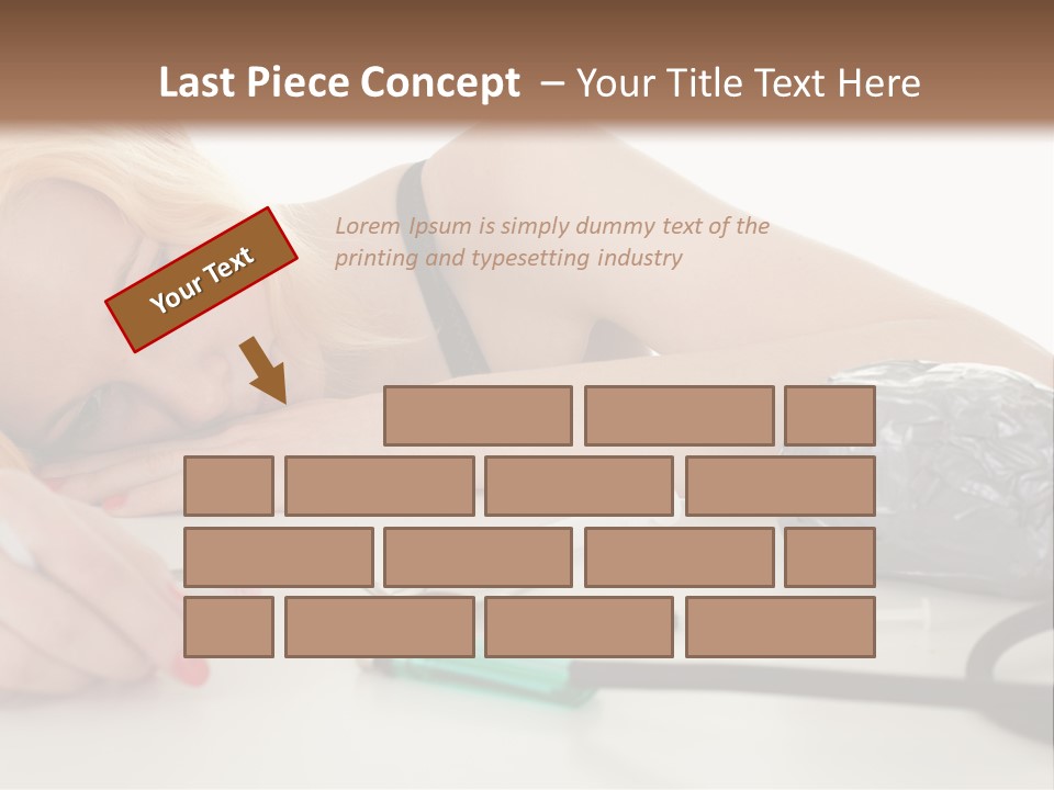 Drug Addict Woman PowerPoint Template