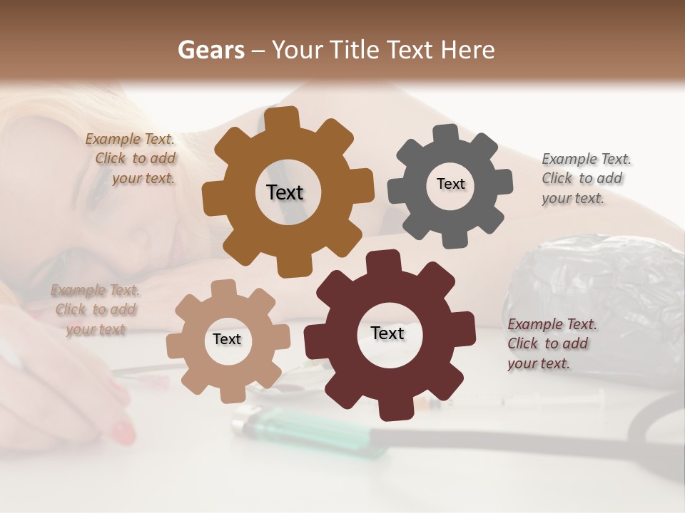 Drug Addict Woman PowerPoint Template