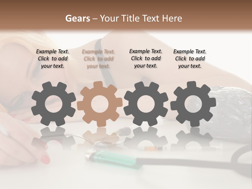 Drug Addict Woman PowerPoint Template