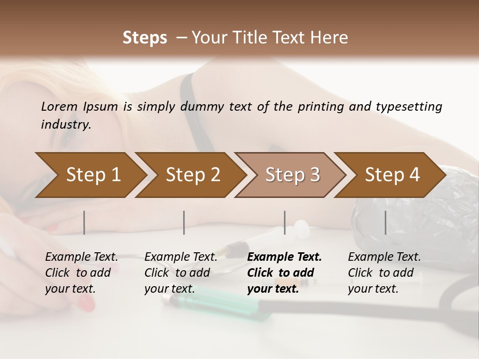 Drug Addict Woman PowerPoint Template