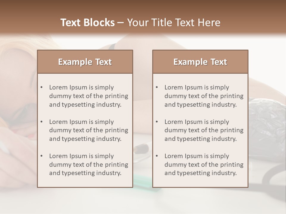 Drug Addict Woman PowerPoint Template